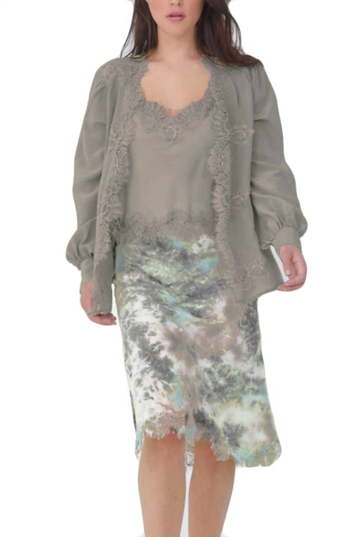 Gold Hawk Ella Tie Die Bias Skirt In Grey Multi