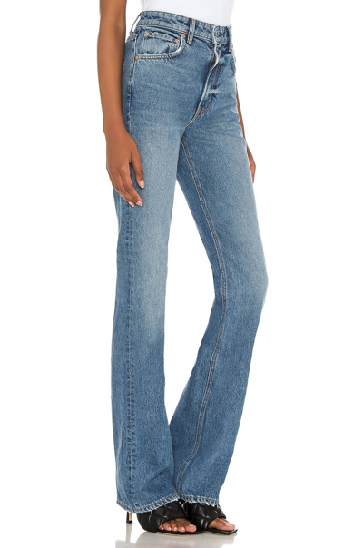 Shop Grlfrnd Melanie High Rise Boot Cut Jean In Los Feliz In Multi