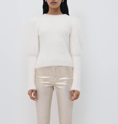 Shop Jonathan Simkhai Levi Fuzzy Pullover In Ivory In Multi