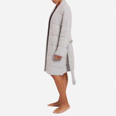 Shop Pj Salvage Quilted Jersey Robe In Grey