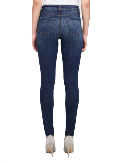 Shop L Agence Marguerite High Rise Skinny Jean In Moonseed In Multi
