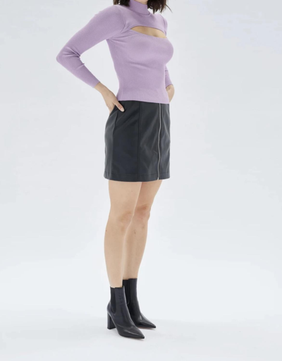 Shop Minkpink Tinghir Cut Out Knit Top In Lilac In Purple