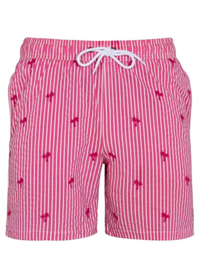 Shop Alan Paine Men's Granton Embroidered Swim Suit In Pink