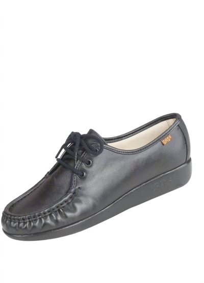 Sas Siesta Lace Up Loafer - Wide In Black