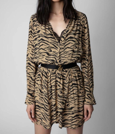 Shop Zadig & Voltaire Rinka Tiger Dress In Tiger Print In Multi