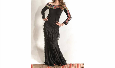 Vintage Collection Ruffled Skirt In Black