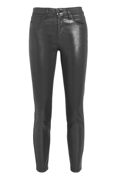 Shop L Agence Adelaide Skinny Leather Pant In Noir In Black