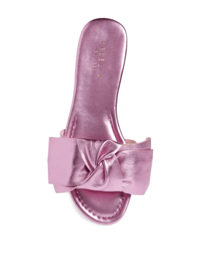 Shop Cecelia New York Tripp Slide Sandal In Pink Metallic In Multi