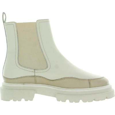Seychelles Savor The Moment Womens Leather Lugged Sole Mid-calf Boots In White