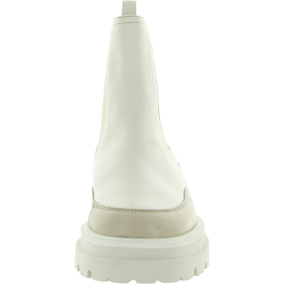 Seychelles Savor The Moment Womens Leather Lugged Sole Mid-calf Boots In White