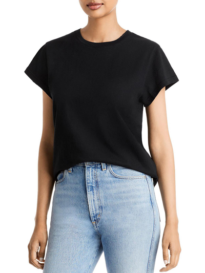 Shop Wsly Womens Crewneck Knit T-shirt In Black