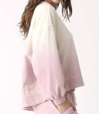Electric & Rose Apollo Sweatshirt Ombre In Dusty Rose/cloud In Multi