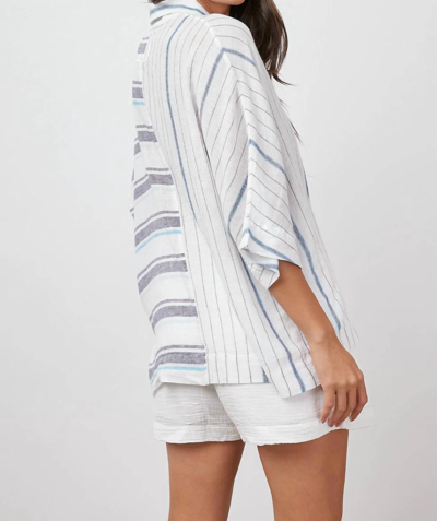 Rails Finley Shirt In Mixed Agean Blue Stripe In Multi