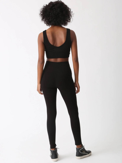 Electric & Rose Malone Ruched Legging In Onyx In Black