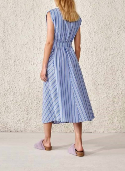 Shop Bellerose Aku Dress In Blue Stripe