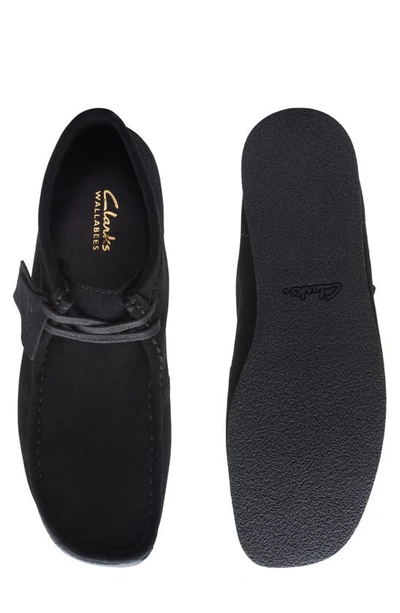 Clarks Wallabee Suede Boot In Black Suede