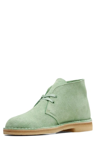 Shop Clarks Desert Boot In Light Green