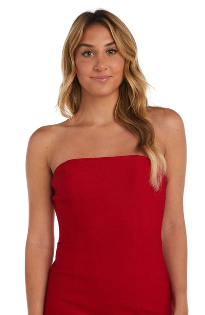 Shop Morgan & Co. Strapless Body-con Minidress In Red