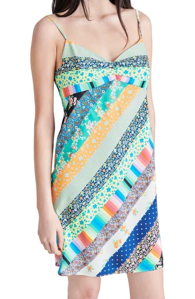 Steve Madden Chani Patchwork Stripe Minidress In Stripe Multi