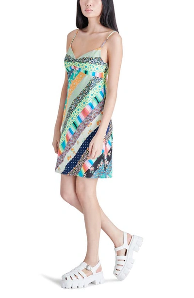 Steve Madden Chani Patchwork Stripe Minidress In Stripe Multi