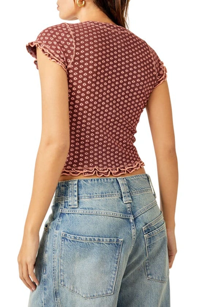 Shop Free People Garner Knit Top In Berry Combo