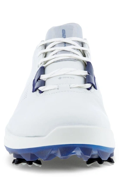 Shop Ecco Biom G5 Waterproof Golf Shoe In White/ Blue Depths