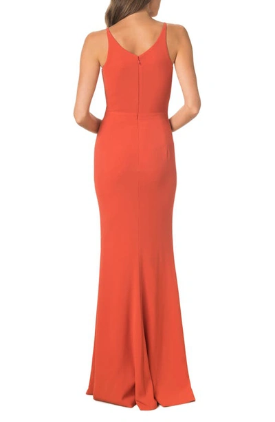 Dress The Population Women's Iris Sleeveless Mermaid Gown In Rubious