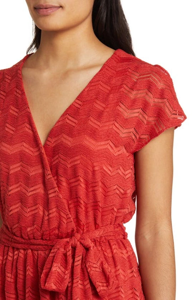 Shop Donna Ricco Wrap Front Tie Waist Maxi Dress In Orange
