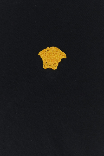 Versace Medusa Minimalist Crew Neck T-shirt In Black