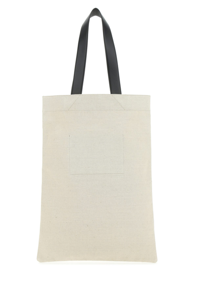 Jil Sander Borsa Shopping In Tela Sabbia  Donna