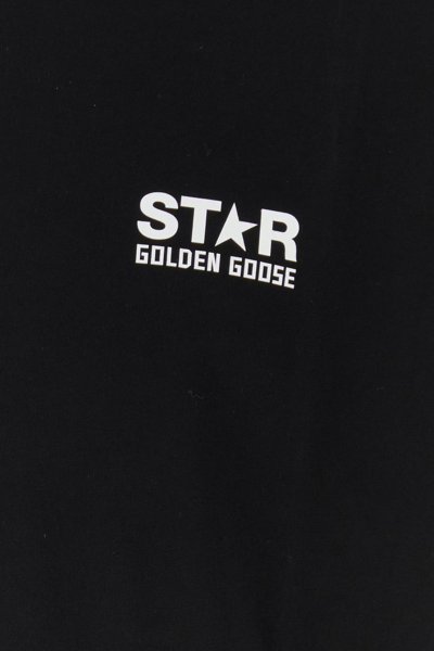 Golden Goose Men Logo Print T-shirt In Black