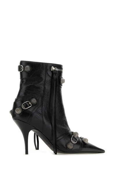 Balenciaga Cagole 50 Ankle Boots In Lamb Leather