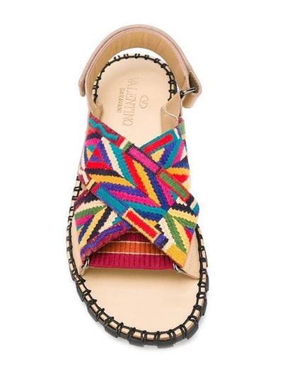 Shop Valentino Embroidered Sandals