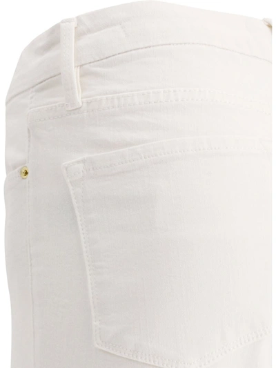 Shop Frame "le Crop Mini Boot" Jeans In White