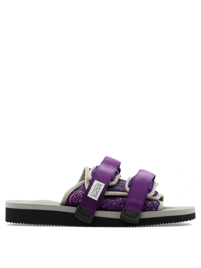 Shop Suicoke "moto-cab-pt03" Sandals In Purple