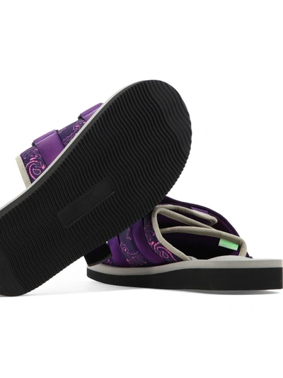 Shop Suicoke "moto-cab-pt03" Sandals In Purple