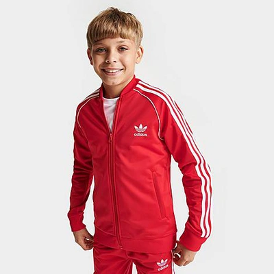 Shop Adidas Originals Adidas Kids' Originals Adicolor Superstar Track Pants In Better Scarlet