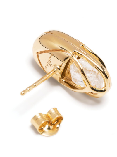 Shop Capsule Eleven Capsule Quartz Stud Earring In Gold