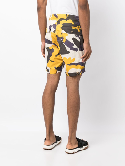 The Power For The People Camouflage-print Deck Shorts In Neutrals