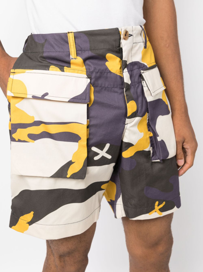 The Power For The People Camouflage-print Deck Shorts In Neutrals