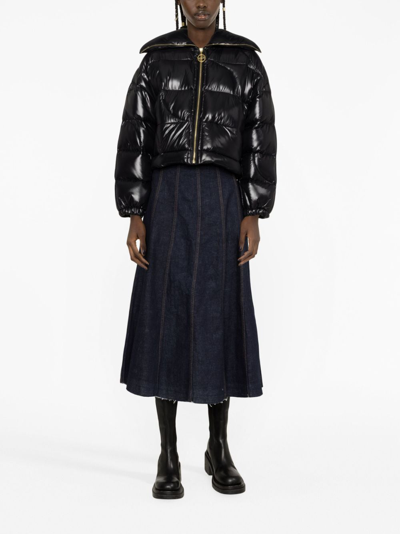Patou Short Puffer Jacket In Black
