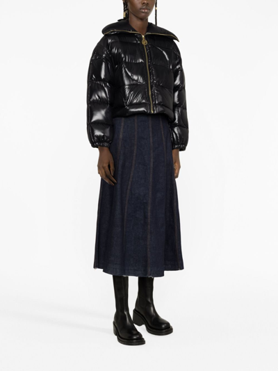 Patou Short Puffer Jacket In Black