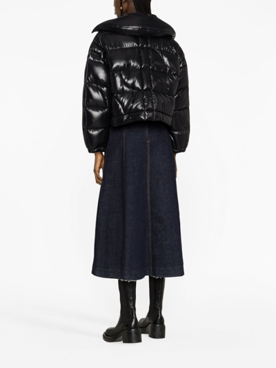 Shop Patou Cropped Puffer Jacket In Black