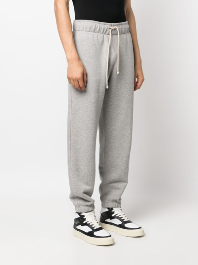 Shop Autry Logo-patch Cotton Track Pants In Grey