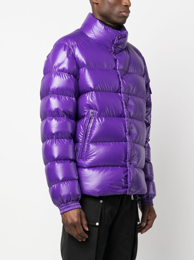 Shop Moncler Lule Quilted Padded Jacket In Purple