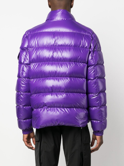 Shop Moncler Lule Quilted Padded Jacket In Purple