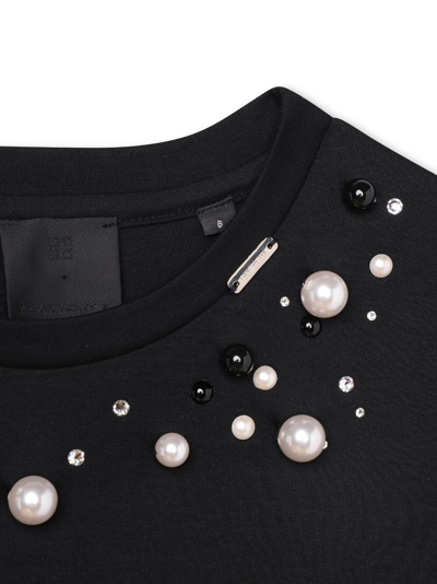 Givenchy Bead-embellished Cotton T-shirt In Black