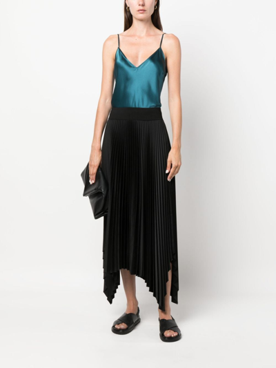 Joseph Clea Silk Satin Camisole In Green