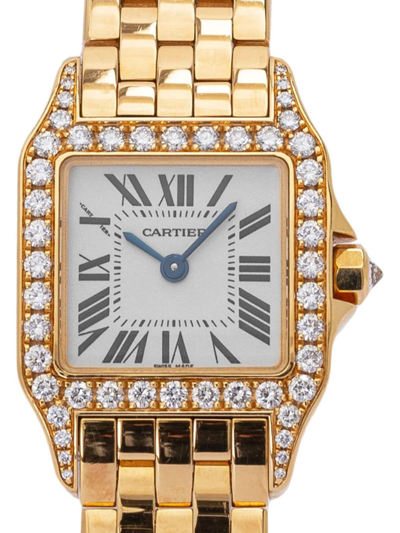 Pre-owned Cartier 2008  Santos Demoiselle 21mm In White