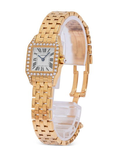 Pre-owned Cartier 2008  Santos Demoiselle 21mm In White